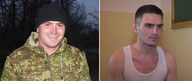 Слева – Александр Морозов в зоне АТО, справа – в плену боевиков "ДНР". За три года плена он потерял 25 килограммов.